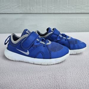 Nike Flex Contact 3 Hook & Loop Sneaker SZ 11.5C Blue Breathable AR4152-400